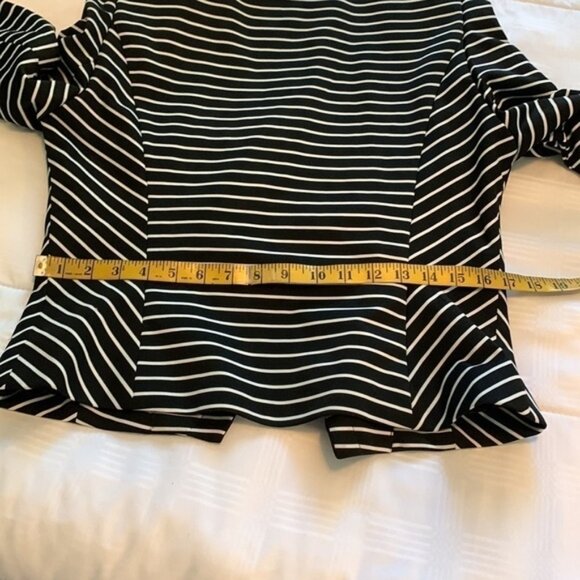 Love And Liberty Pinstripe Black And White Stripe Blazer Jacket - Picture 10 of 11